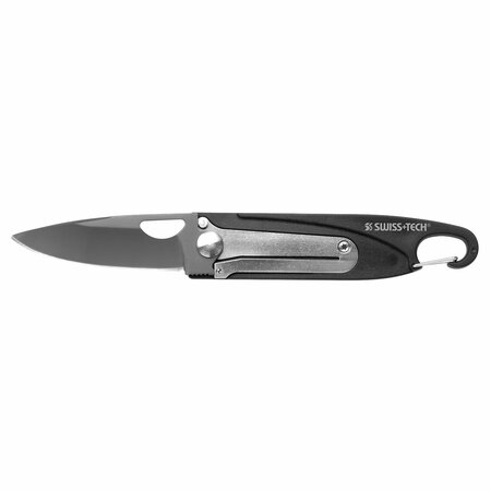 PRIME-LINE SWISS+TECH Black Multi-Knife with Wire Stripper, Bottle Opener, Screwdriver Single Pack ST45049